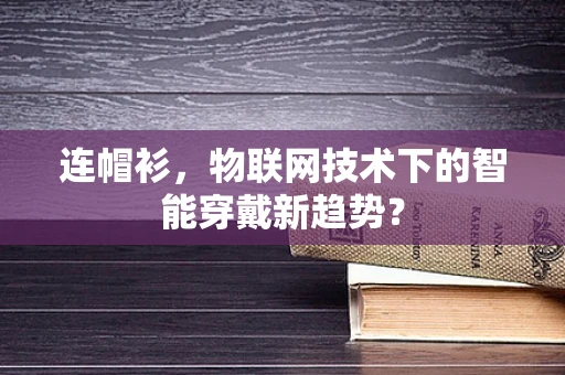 连帽衫，物联网技术下的智能穿戴新趋势？