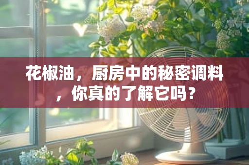 花椒油，厨房中的秘密调料，你真的了解它吗？