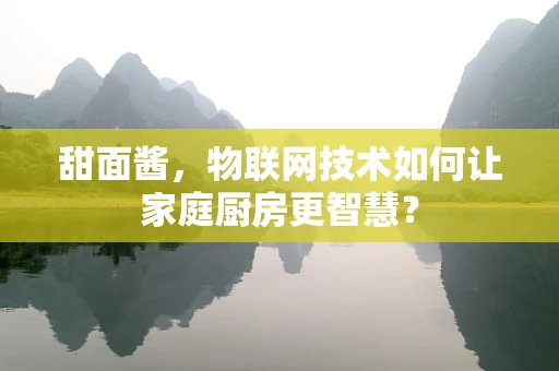 甜面酱，物联网技术如何让家庭厨房更智慧？