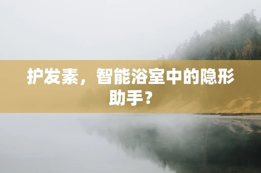 护发素，智能浴室中的隐形助手？