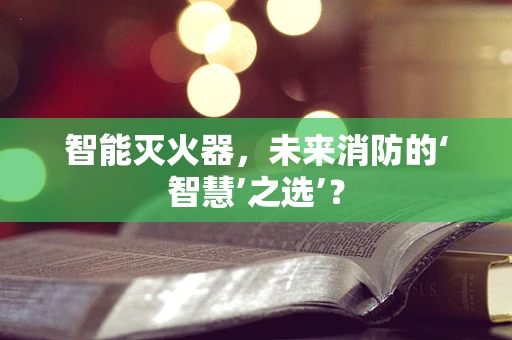 智能灭火器，未来消防的‘智慧’之选’？